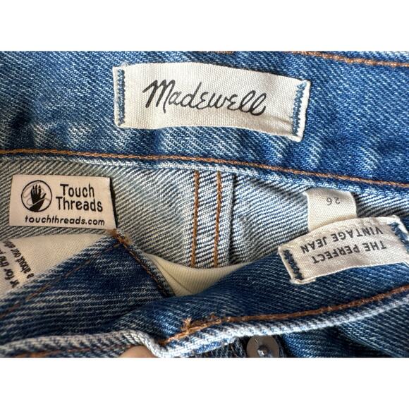 Madewell The Perfect Vintage blue Jean 1-1 pained by TOUCH THREADS size 26 - Picture 2 of 11